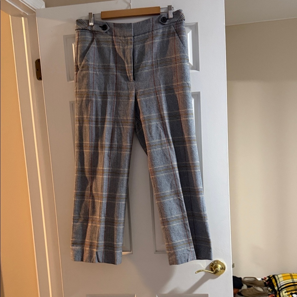 Veronica Beard Checkered Cropped Leg Pants